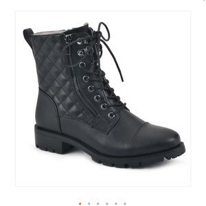 White Mountain - Dashing Black Combat Style Boots